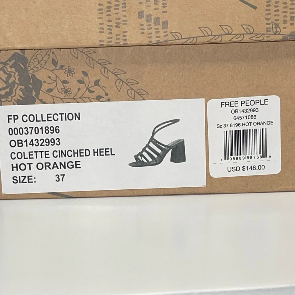 Free People Colette Sandal Hot Orange